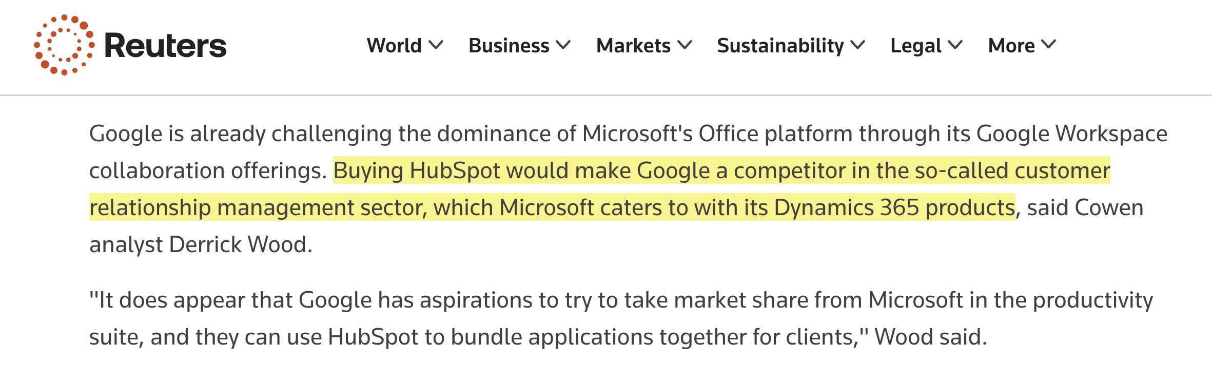 Google HubSpot Acquisition
